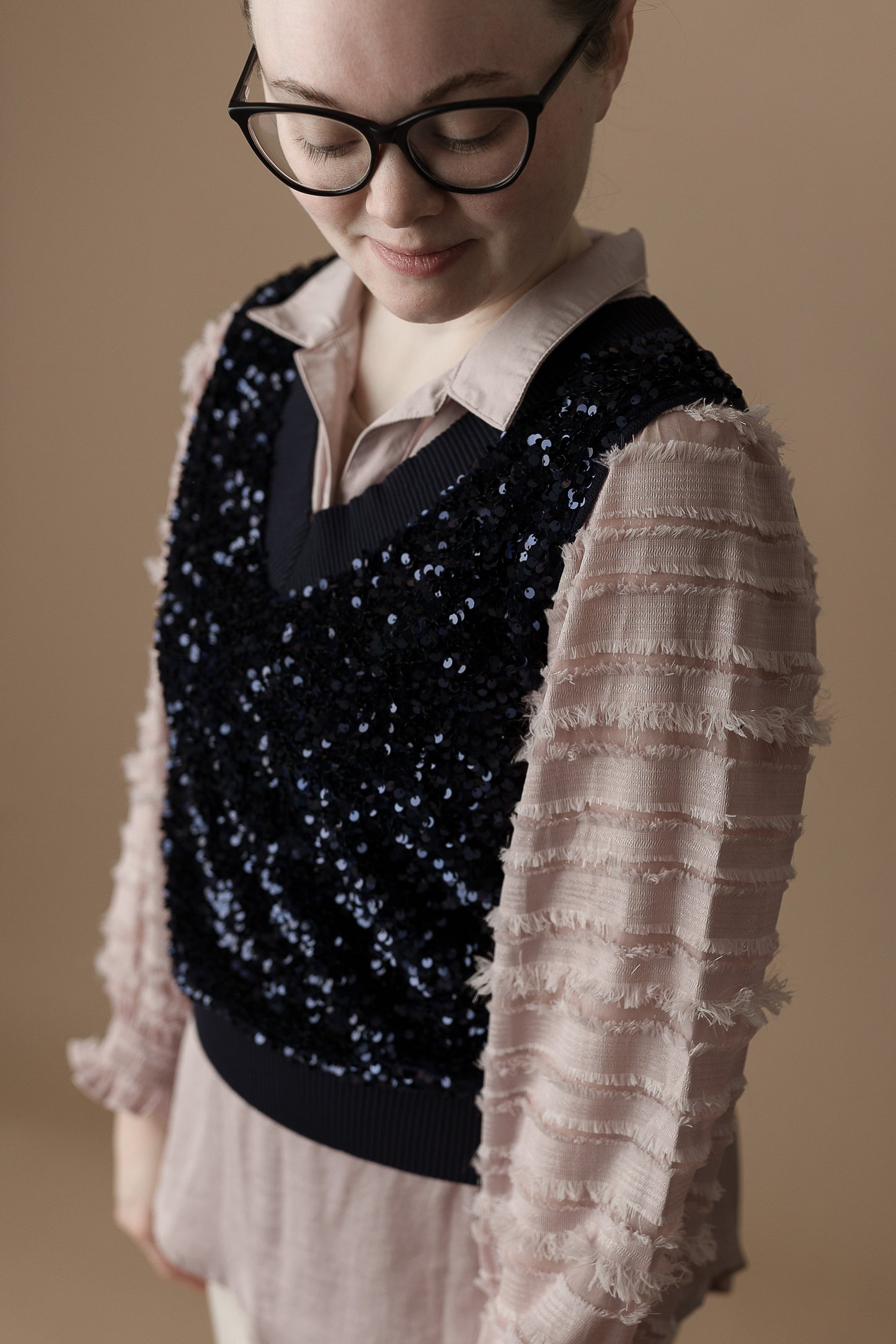 Layla Sequin Sweater Vest